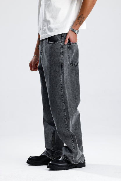 ATE Premium Gri Baggy Kot Pantolon