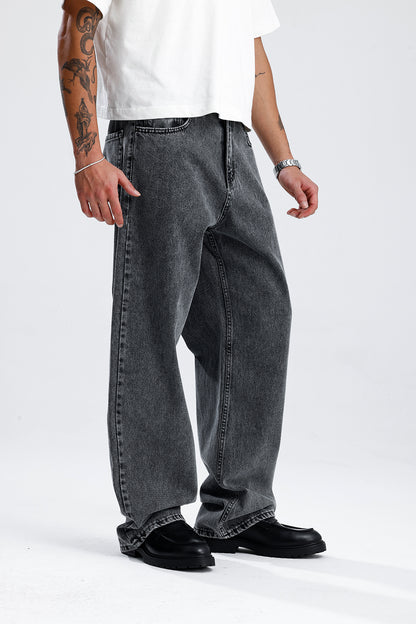 ATE Premium Gri Baggy Kot Pantolon