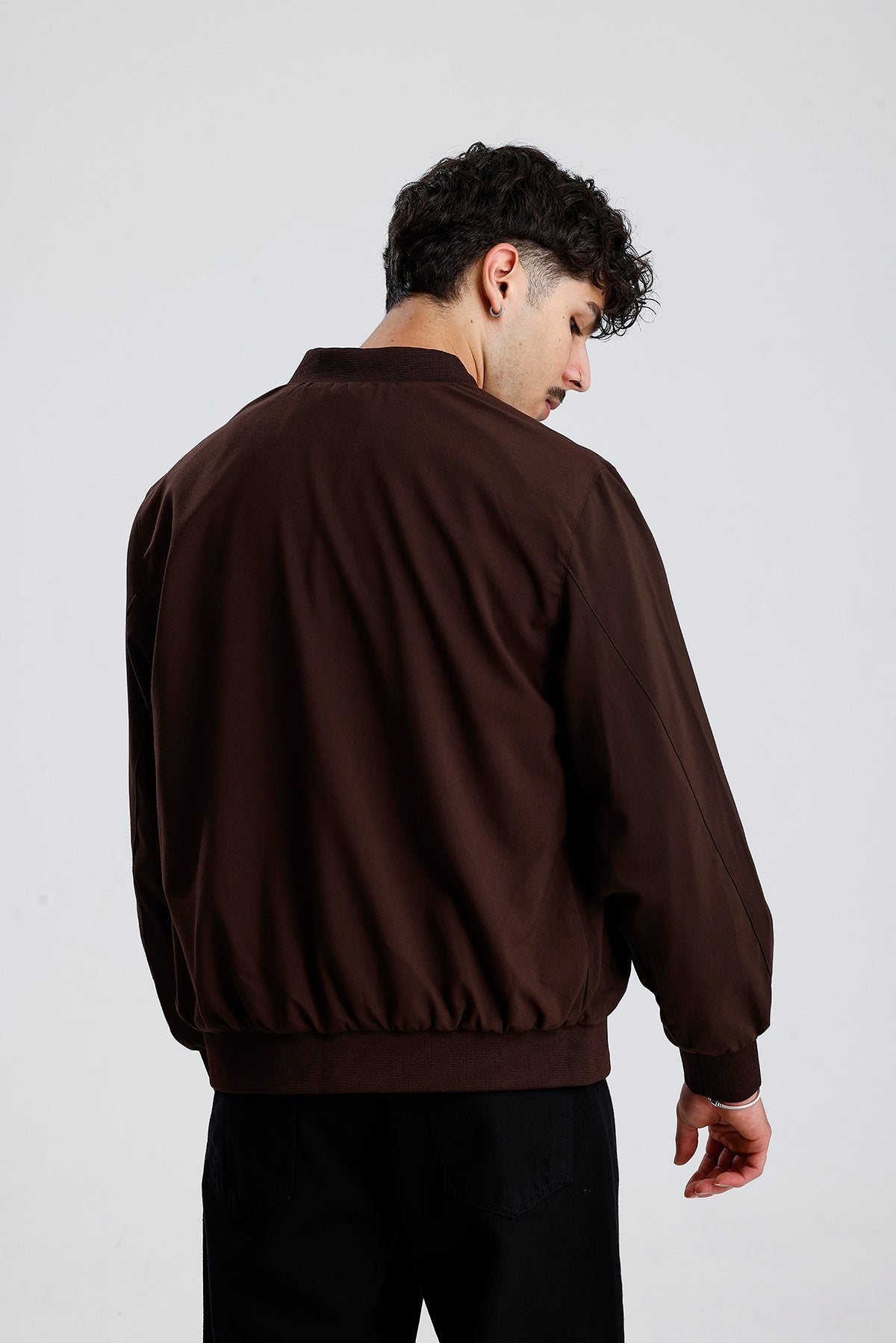 Relaxed Fit Bisiklet Yaka Casual Ceket