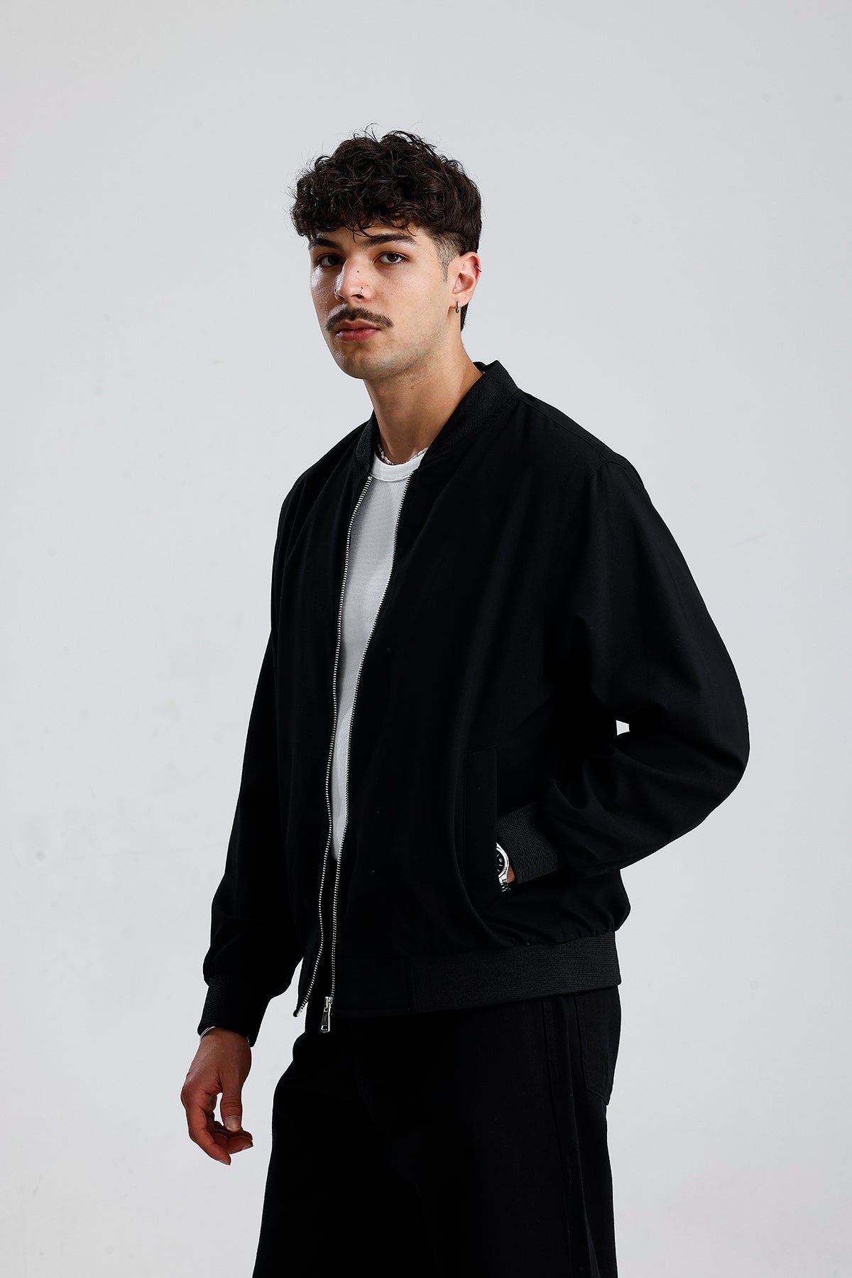 Relaxed Fit Bisiklet Yaka Casual Ceket