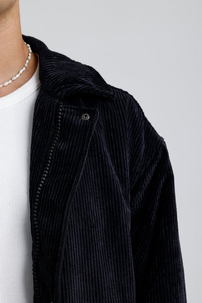 Siyah Kadife Oversize Bomber Ceket