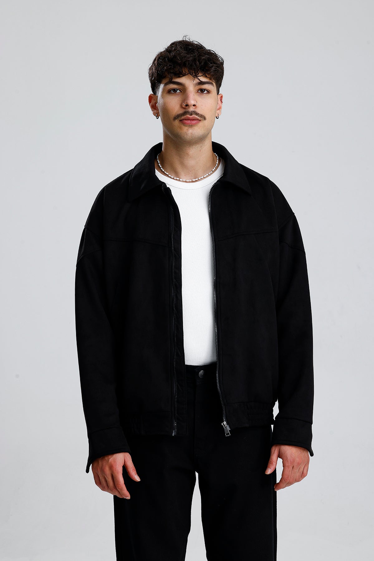 Süet Oversize Bomber Ceket