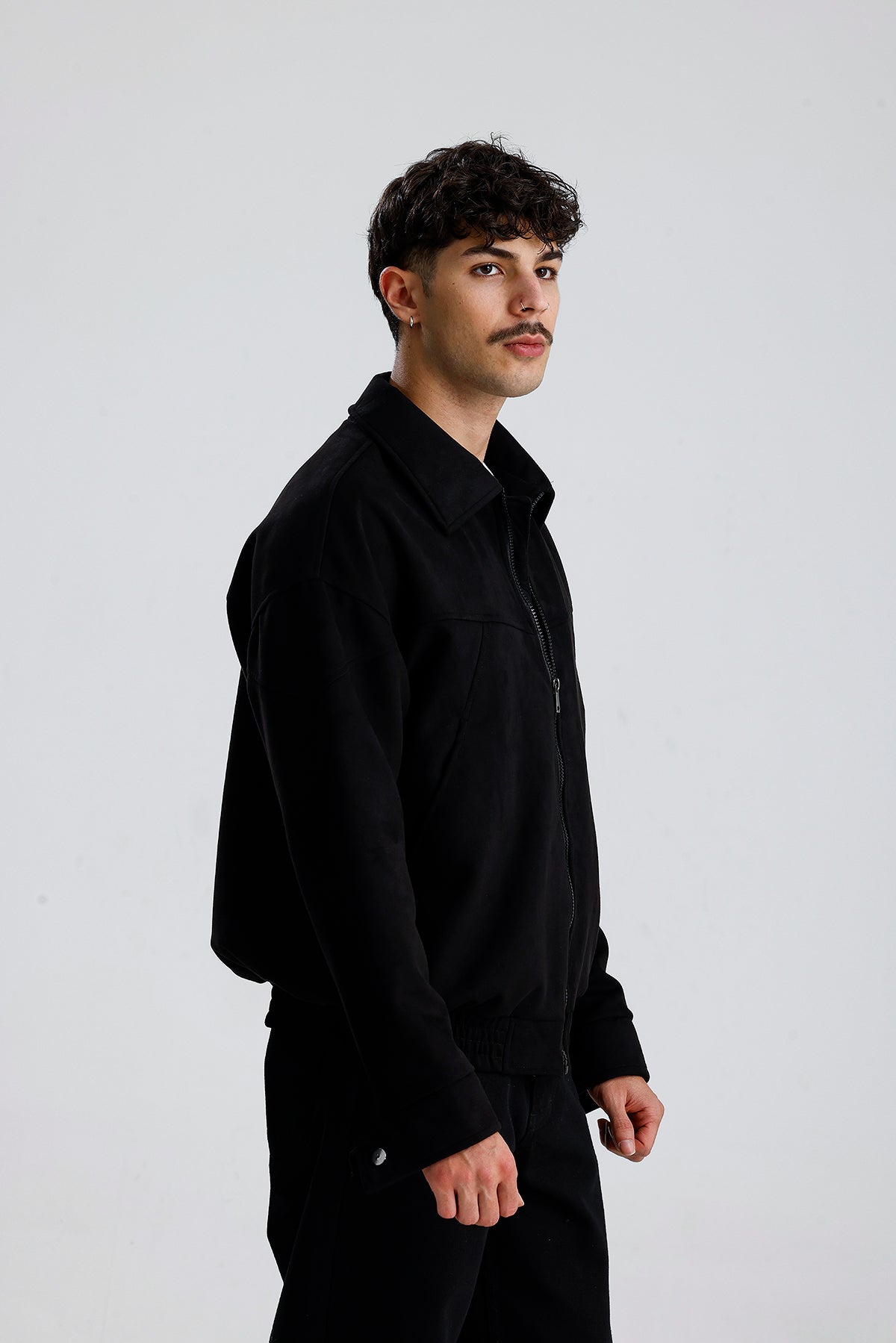 Süet Oversize Bomber Ceket