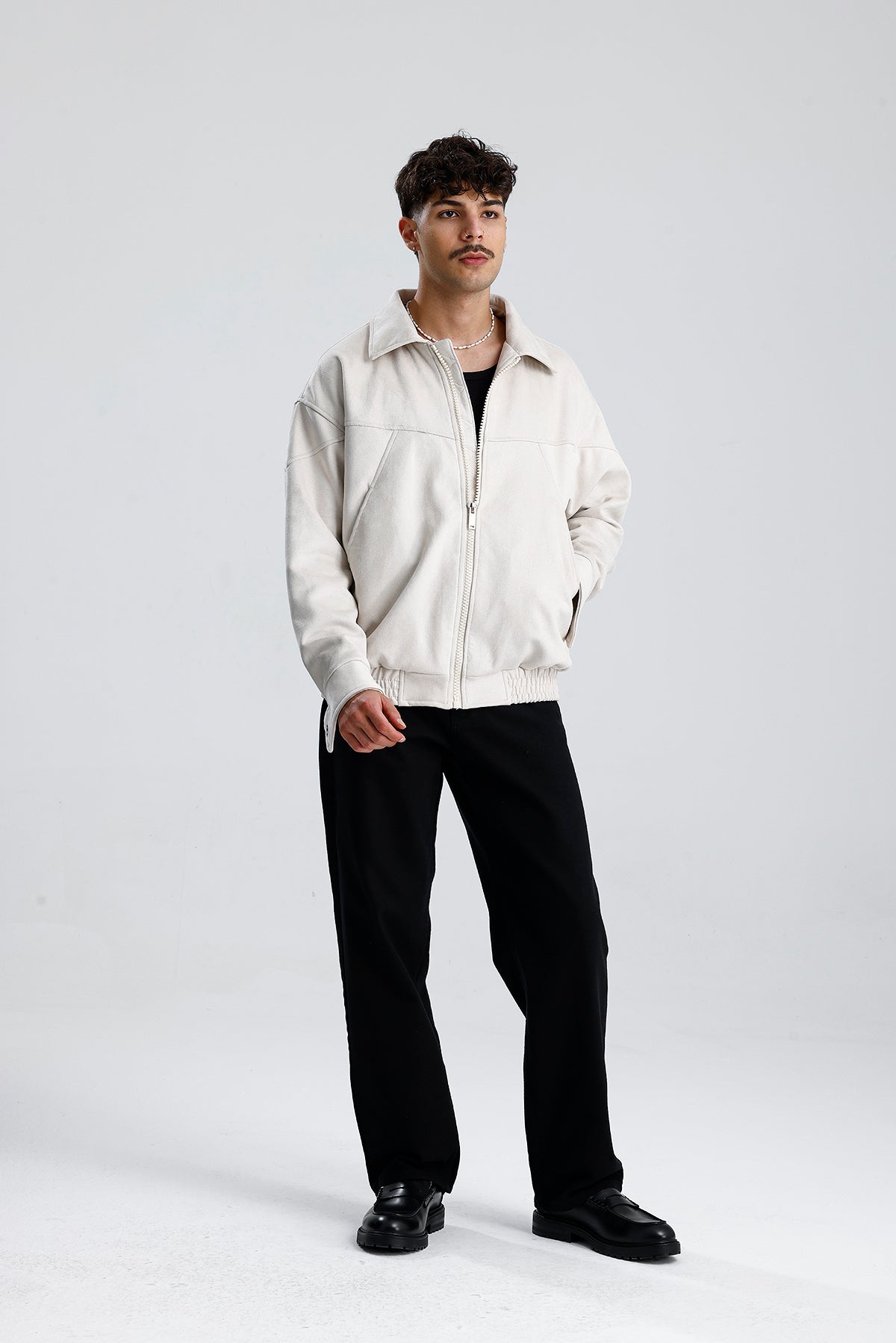 Süet Oversize Bomber Ceket