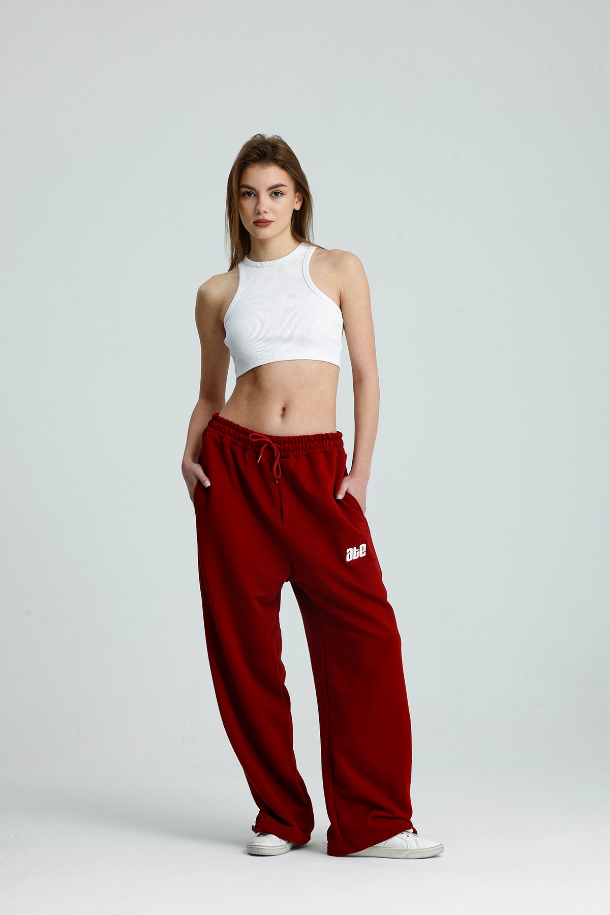 Mevsimlik ATE Nakış Premium Ayarlanabilir Paça Oversize Eşofman Altı