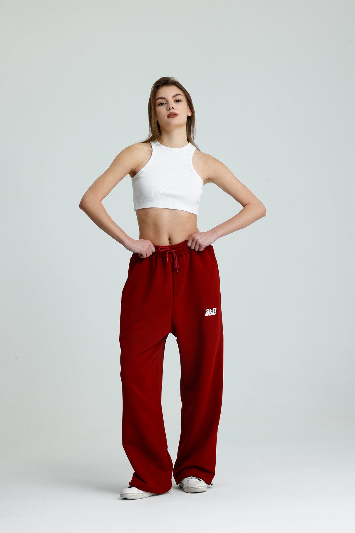 Mevsimlik ATE Nakış Premium Ayarlanabilir Paça Oversize Eşofman Altı