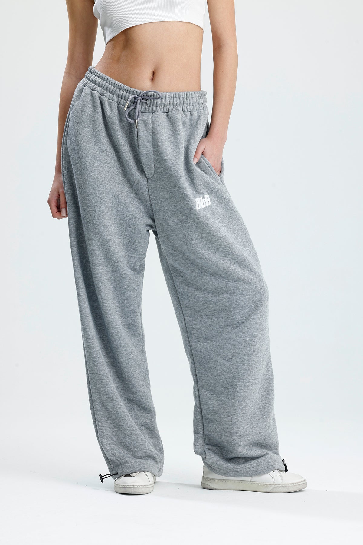 Mevsimlik ATE Nakış Premium Ayarlanabilir Paça Oversize Eşofman Altı