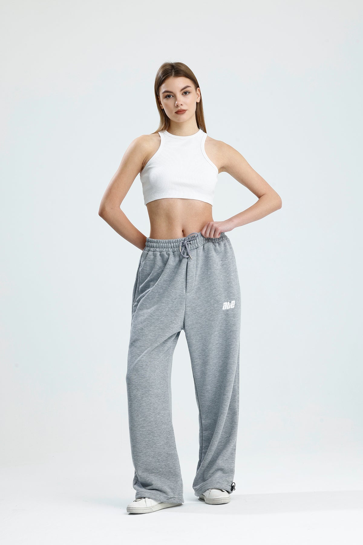 Mevsimlik ATE Nakış Premium Ayarlanabilir Paça Oversize Eşofman Altı