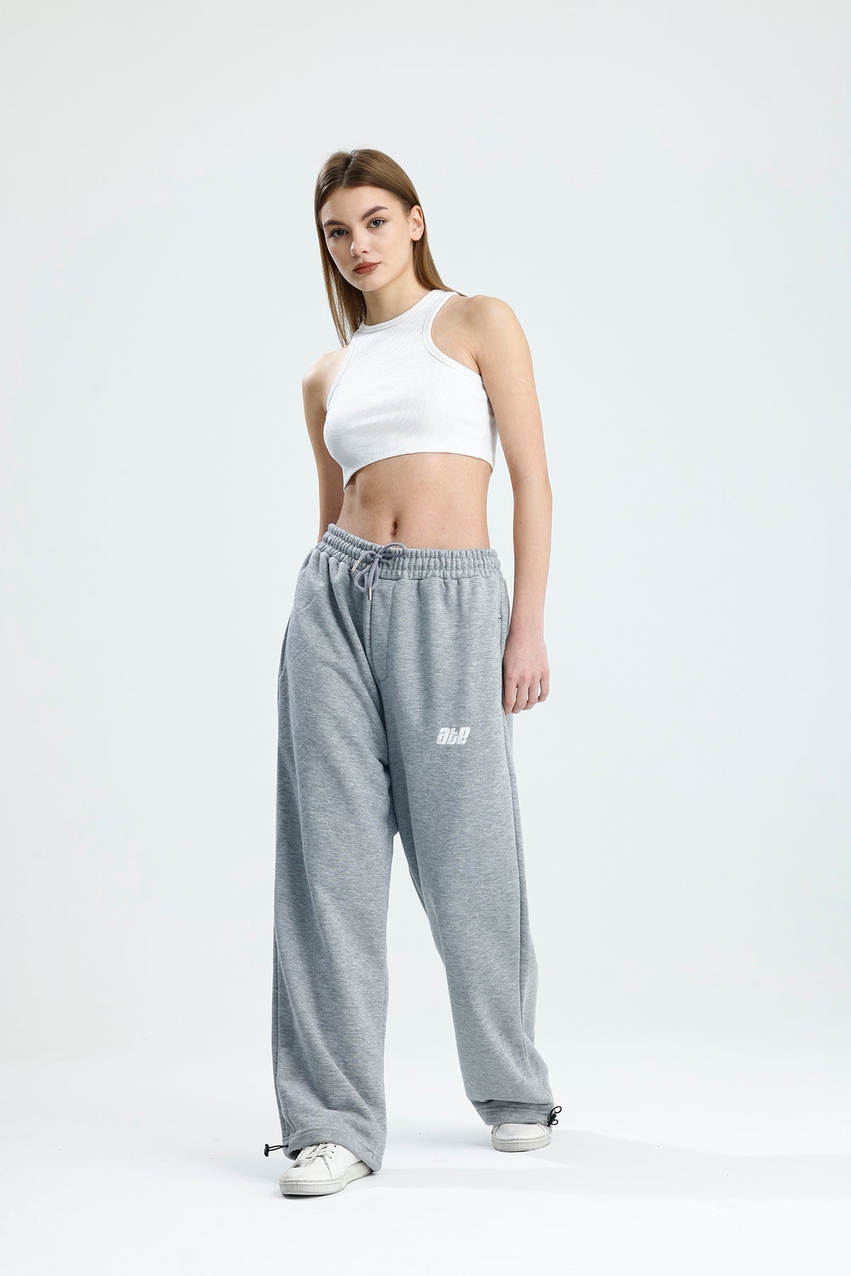 Mevsimlik ATE Nakış Premium Ayarlanabilir Paça Oversize Eşofman Altı