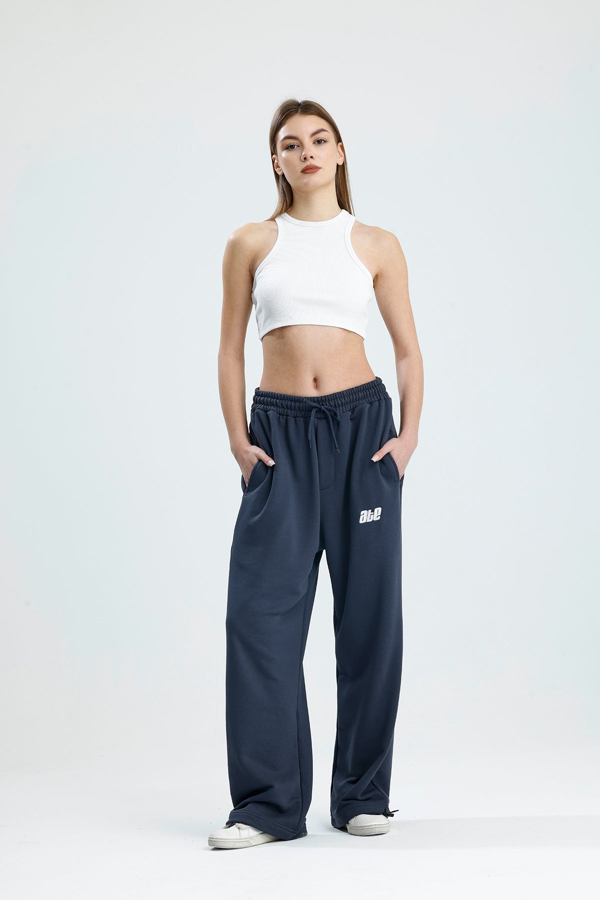 Mevsimlik ATE Nakış Premium Ayarlanabilir Paça Oversize Eşofman Altı