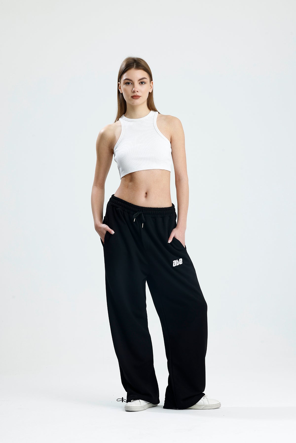 Mevsimlik ATE Nakış Premium Ayarlanabilir Paça Oversize Eşofman Altı