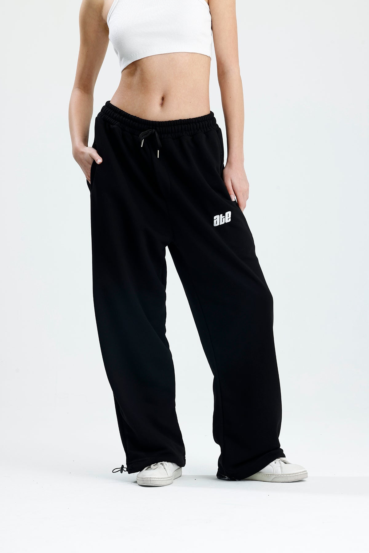 Mevsimlik ATE Nakış Premium Ayarlanabilir Paça Oversize Eşofman Altı