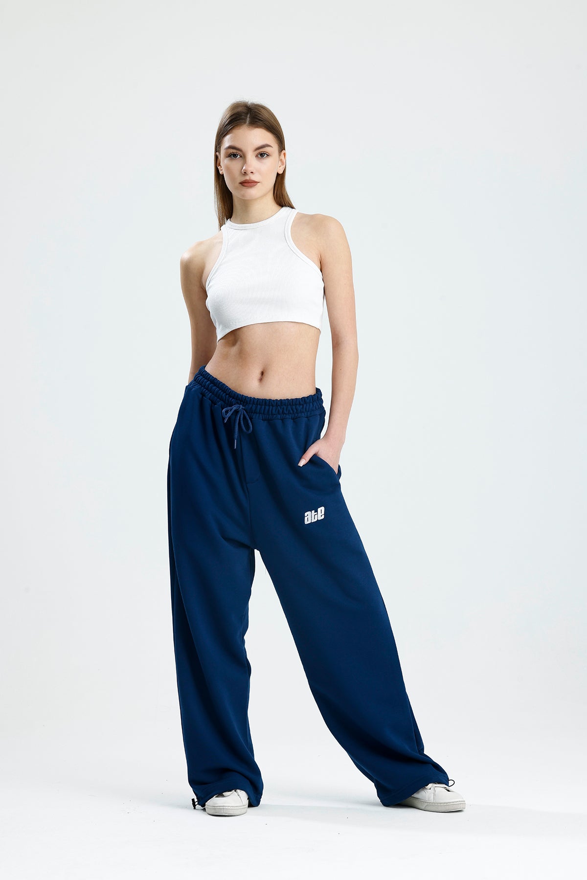 Mevsimlik ATE Nakış Premium Ayarlanabilir Paça Oversize Eşofman Altı