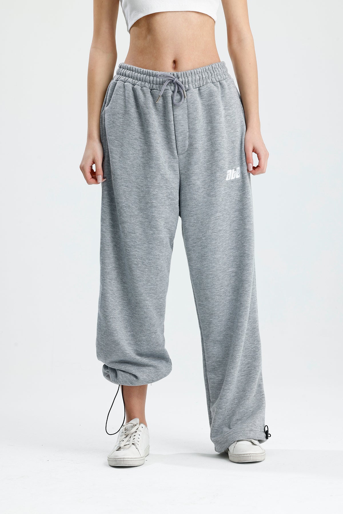 Mevsimlik ATE Nakış Premium Ayarlanabilir Paça Oversize Eşofman Altı