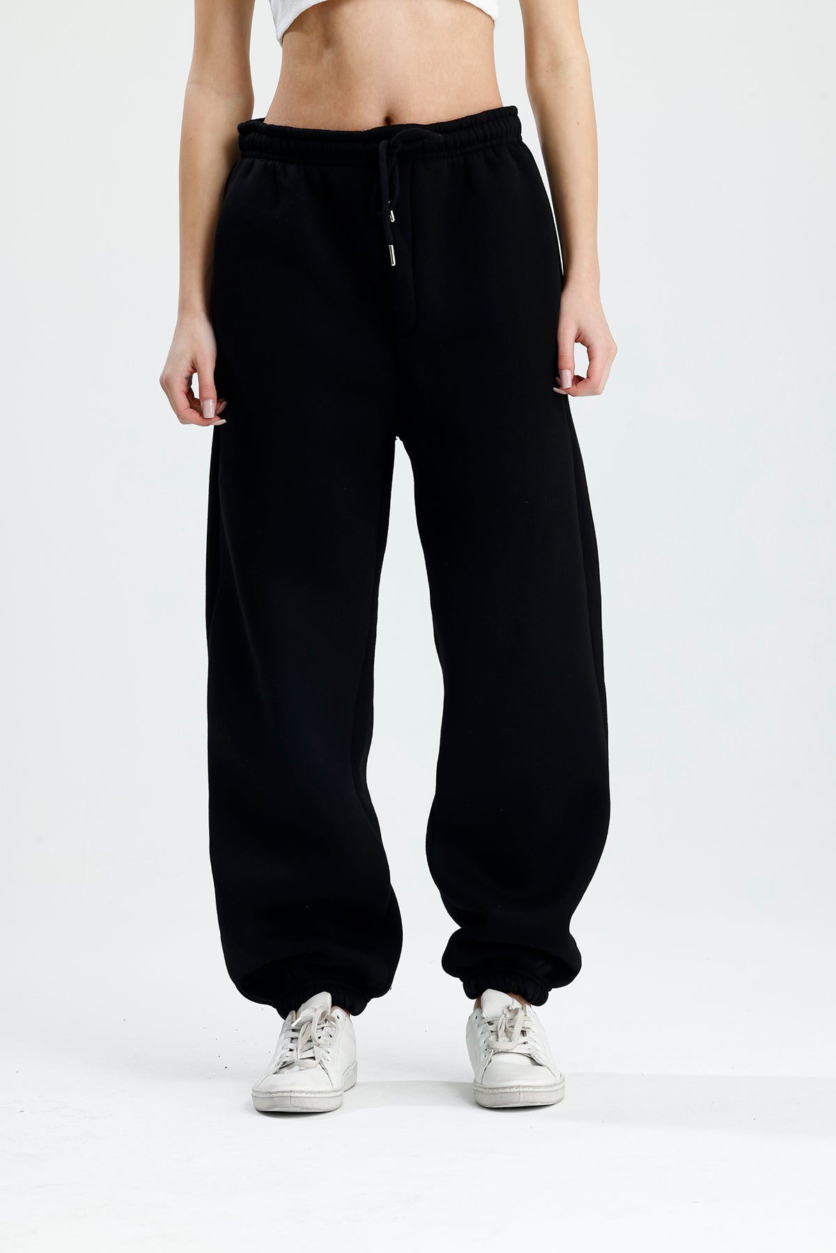 Kışlık Paça Lastikli Oversize Eşofman Altı