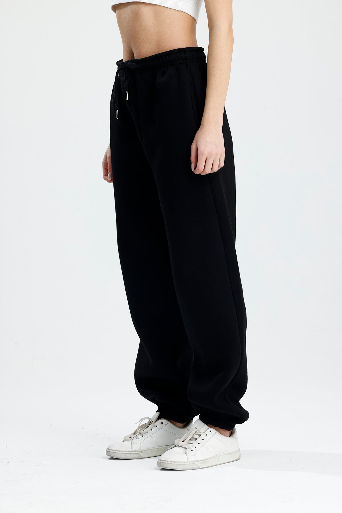 Kışlık Paça Lastikli Oversize Eşofman Altı