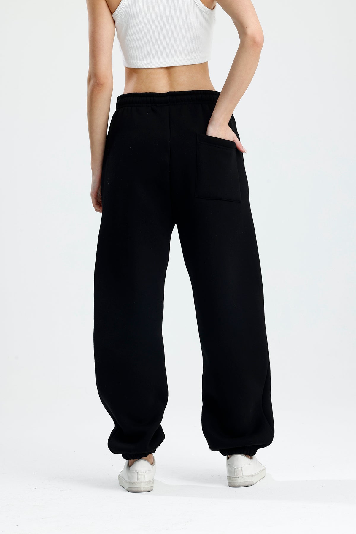 Kışlık Paça Lastikli Oversize Eşofman Altı