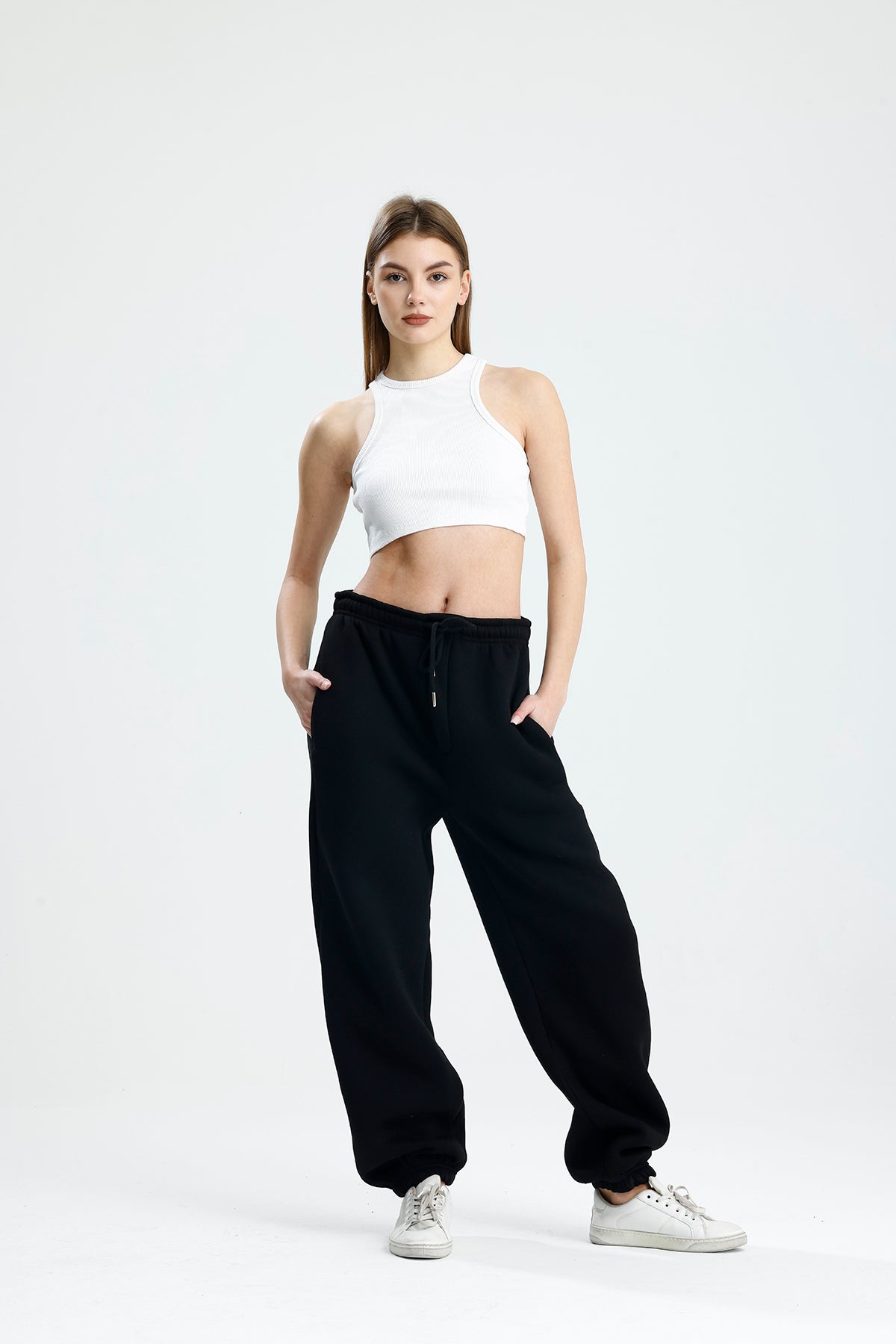 Kışlık Paça Lastikli Oversize Eşofman Altı