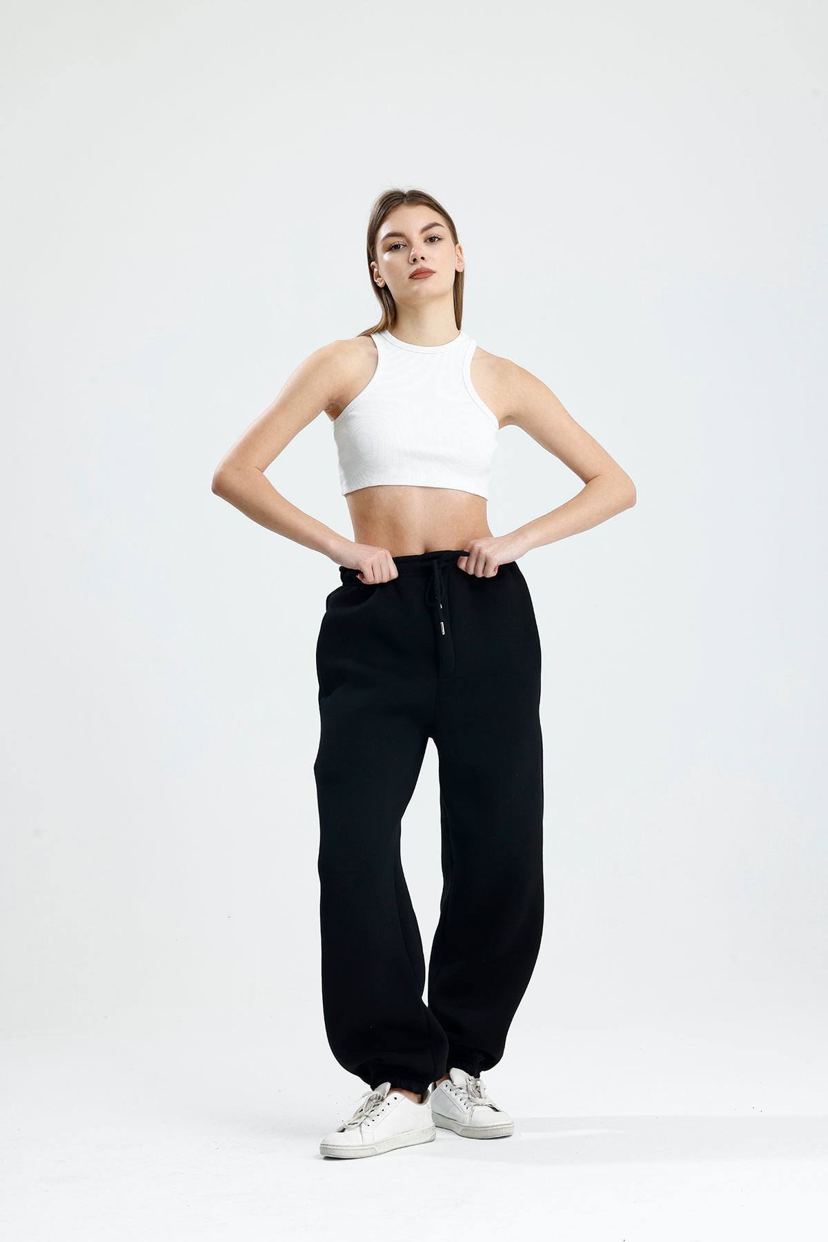 Kışlık Paça Lastikli Oversize Eşofman Altı