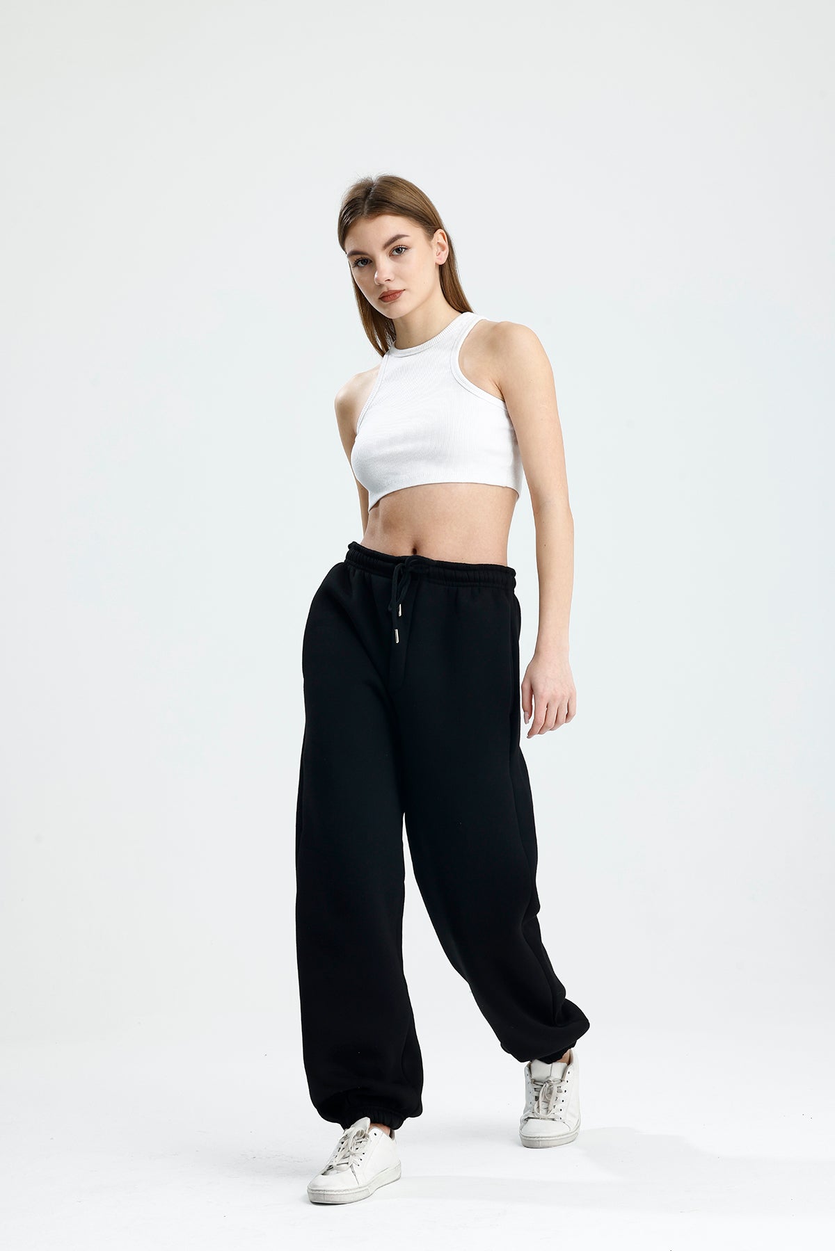 Kışlık Paça Lastikli Oversize Eşofman Altı