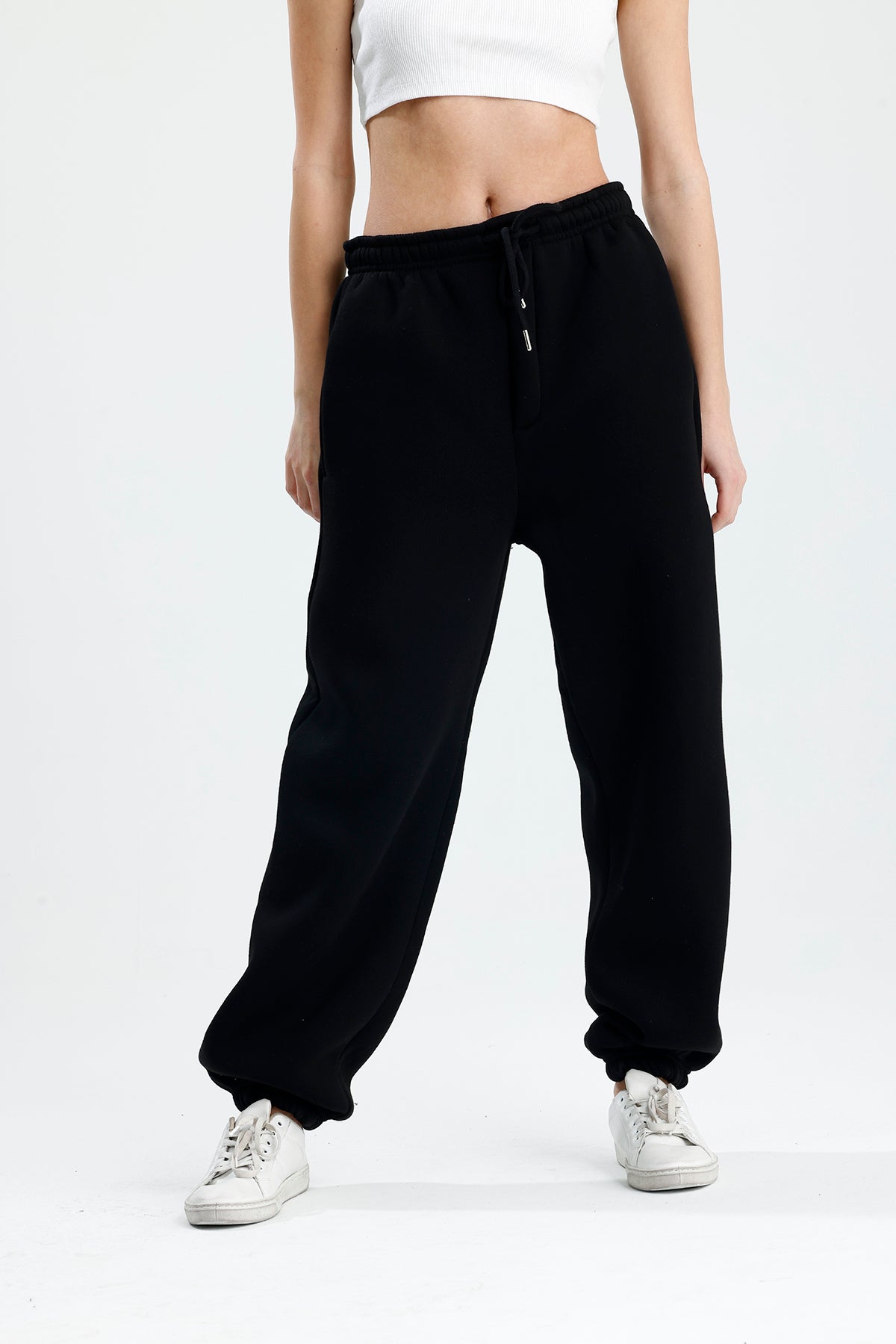 Kışlık Paça Lastikli Oversize Eşofman Altı