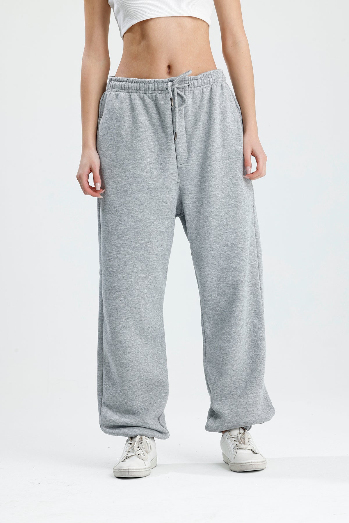 Kışlık Paça Lastikli Oversize Eşofman Altı