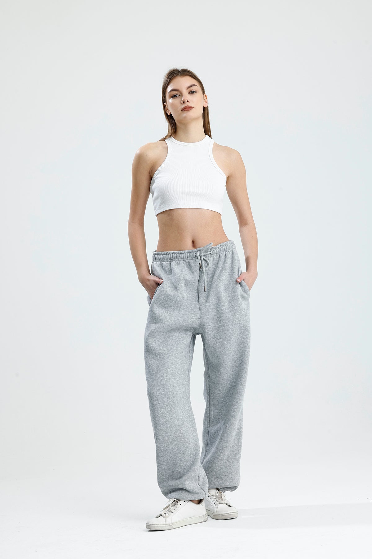 Kışlık Paça Lastikli Oversize Eşofman Altı