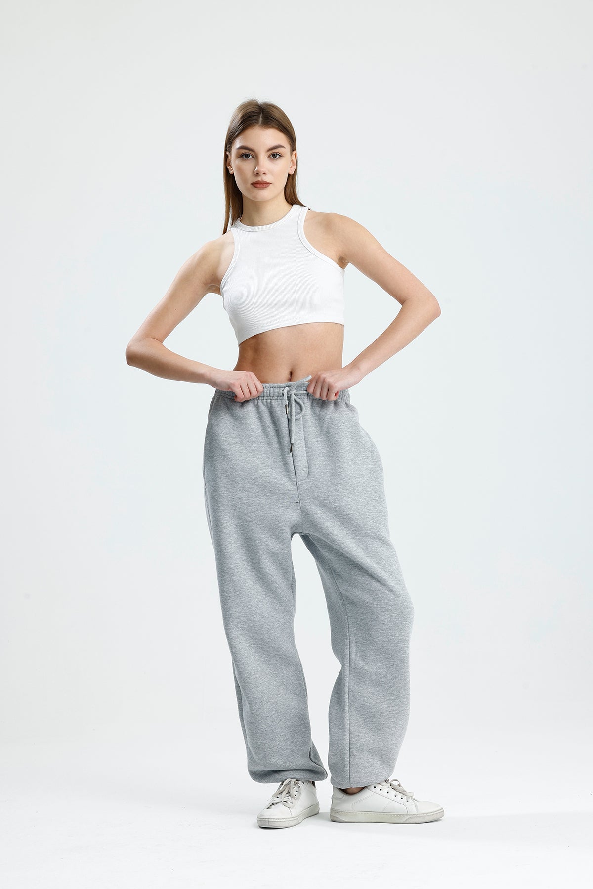 Kışlık Paça Lastikli Oversize Eşofman Altı