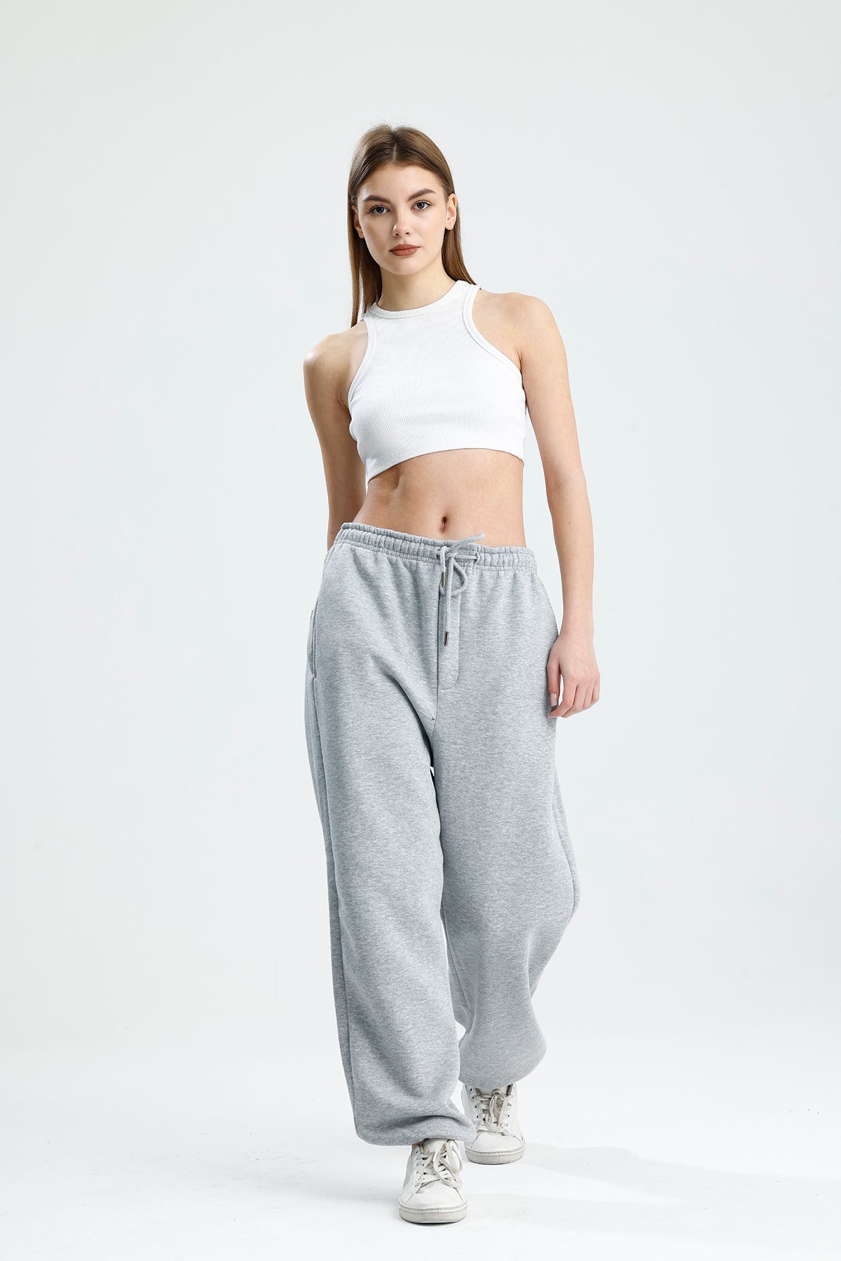 Kışlık Paça Lastikli Oversize Eşofman Altı