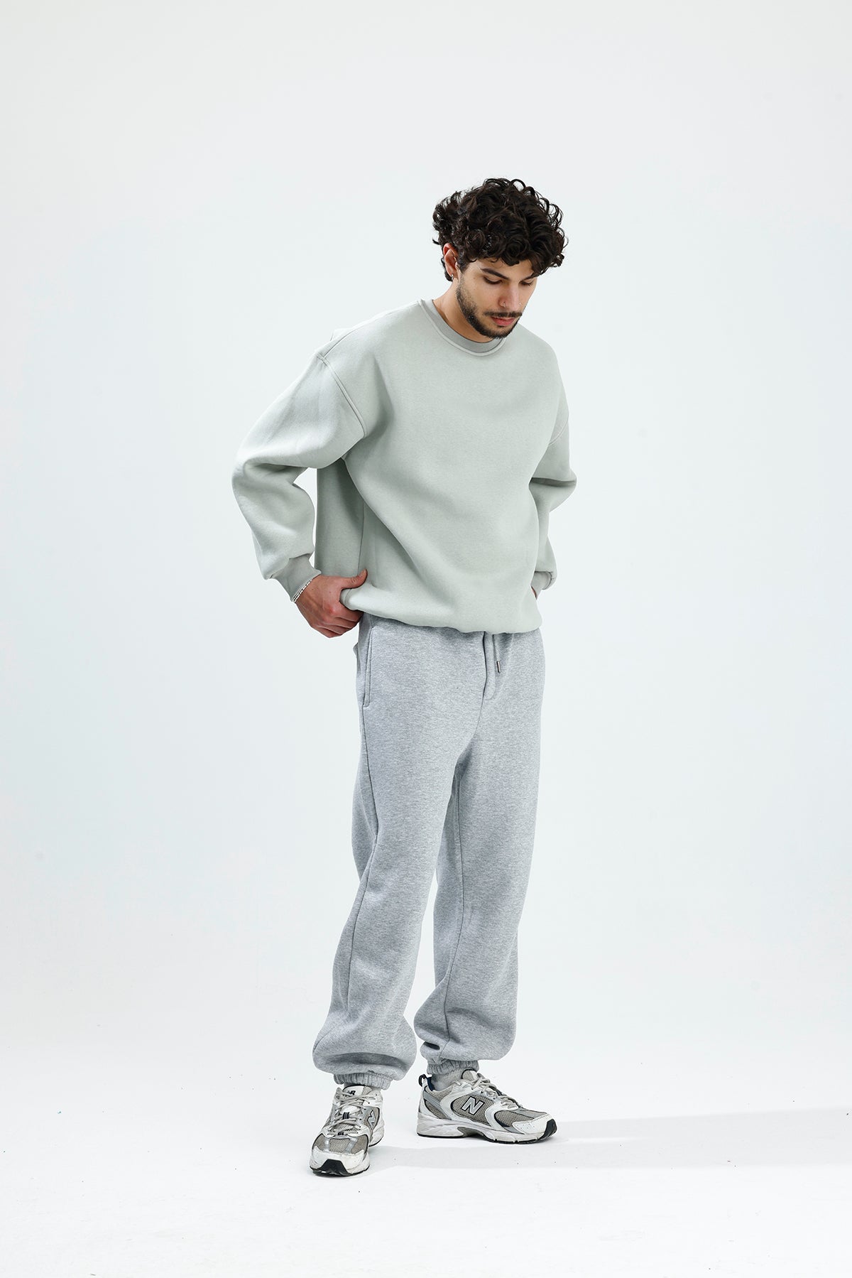 Kışlık Paça Lastikli Oversize Eşofman Altı