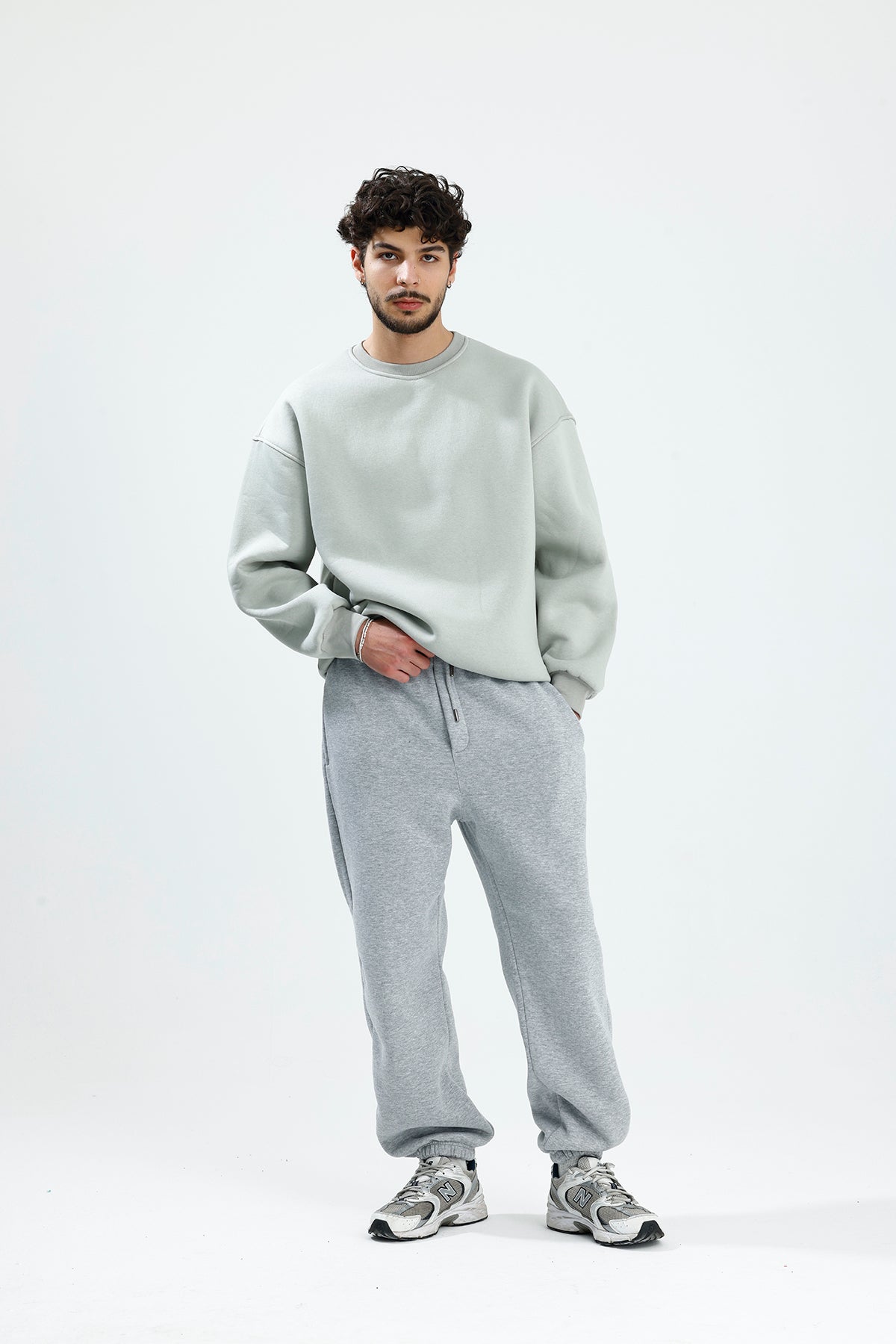 Kışlık Paça Lastikli Oversize Eşofman Altı