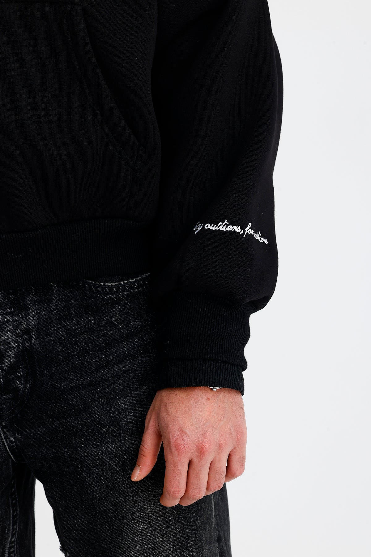 ATE STUDIOS Nakışlı Premium Boxy Fit Oversize Zip Hoodie