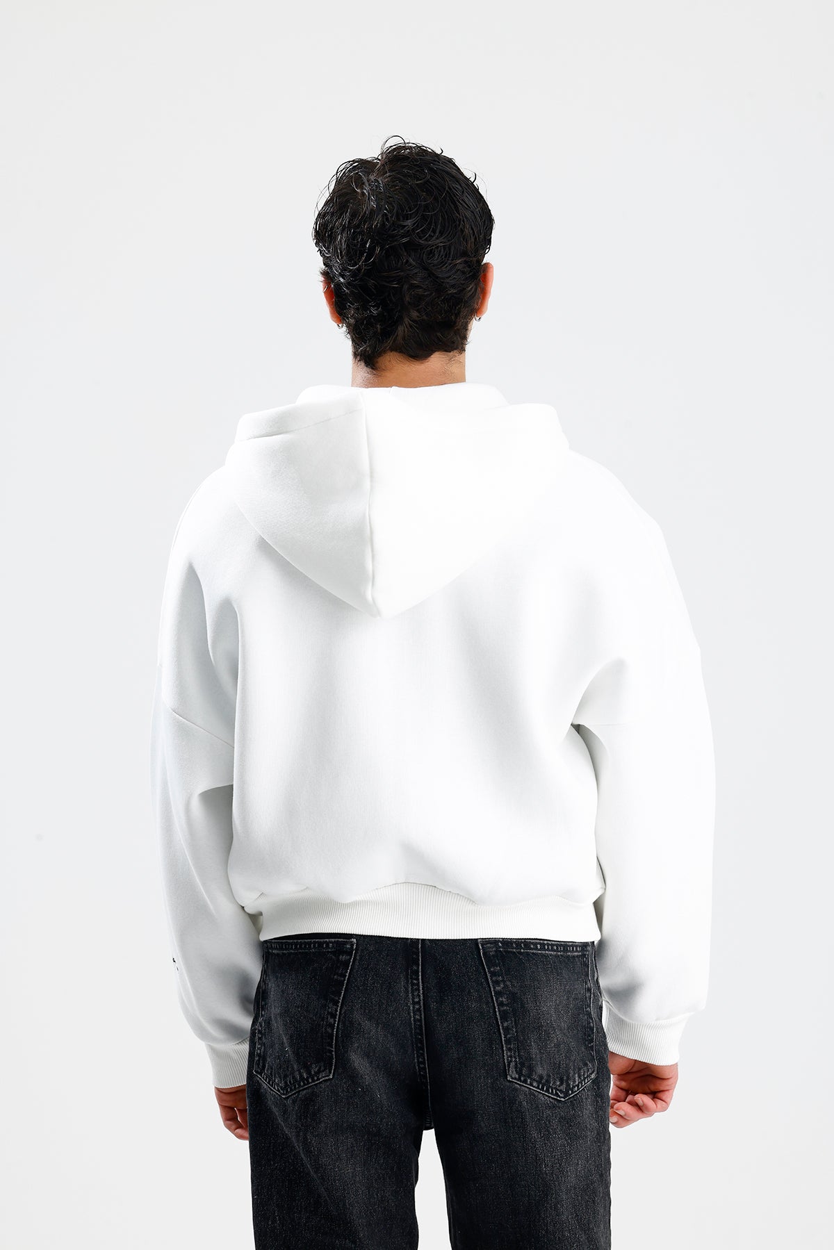 ATE STUDIOS Nakışlı Premium Boxy Fit Oversize Zip Hoodie
