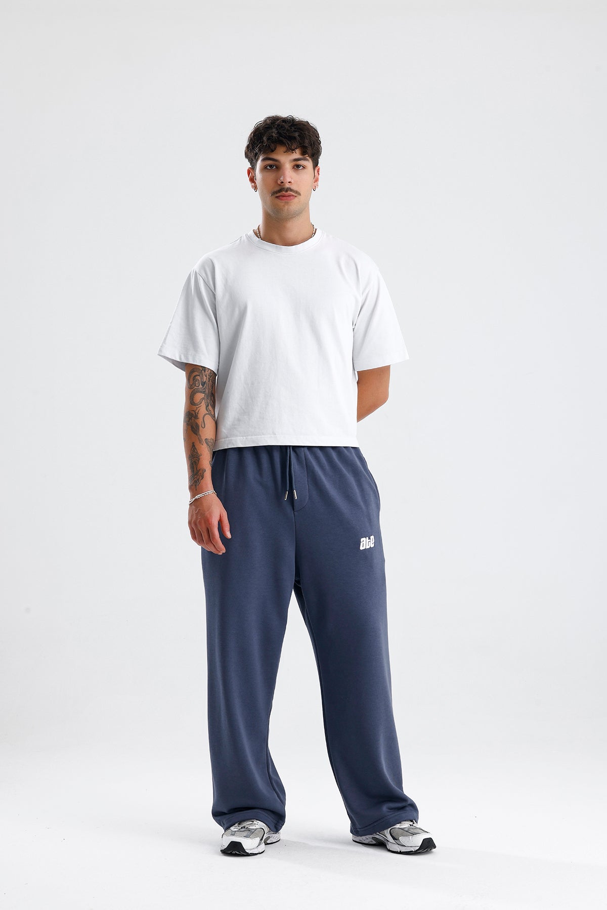 Mevsimlik ATE Nakış Premium Ayarlanabilir Paça Oversize Eşofman Altı