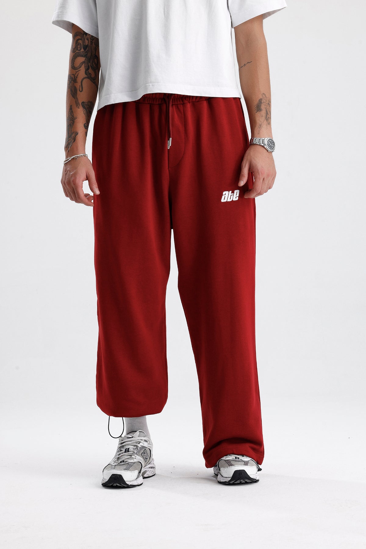 Mevsimlik ATE Nakış Premium Ayarlanabilir Paça Oversize Eşofman Altı