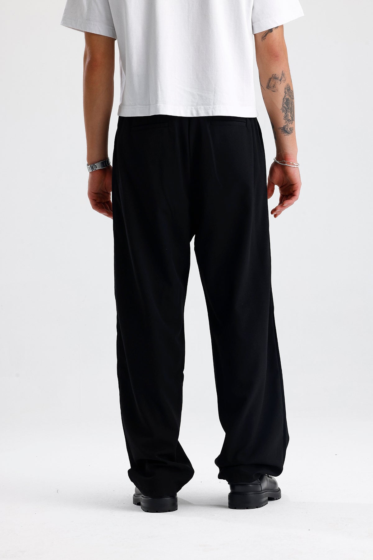 Baggy Fit Pileli Kumaş Pantolon