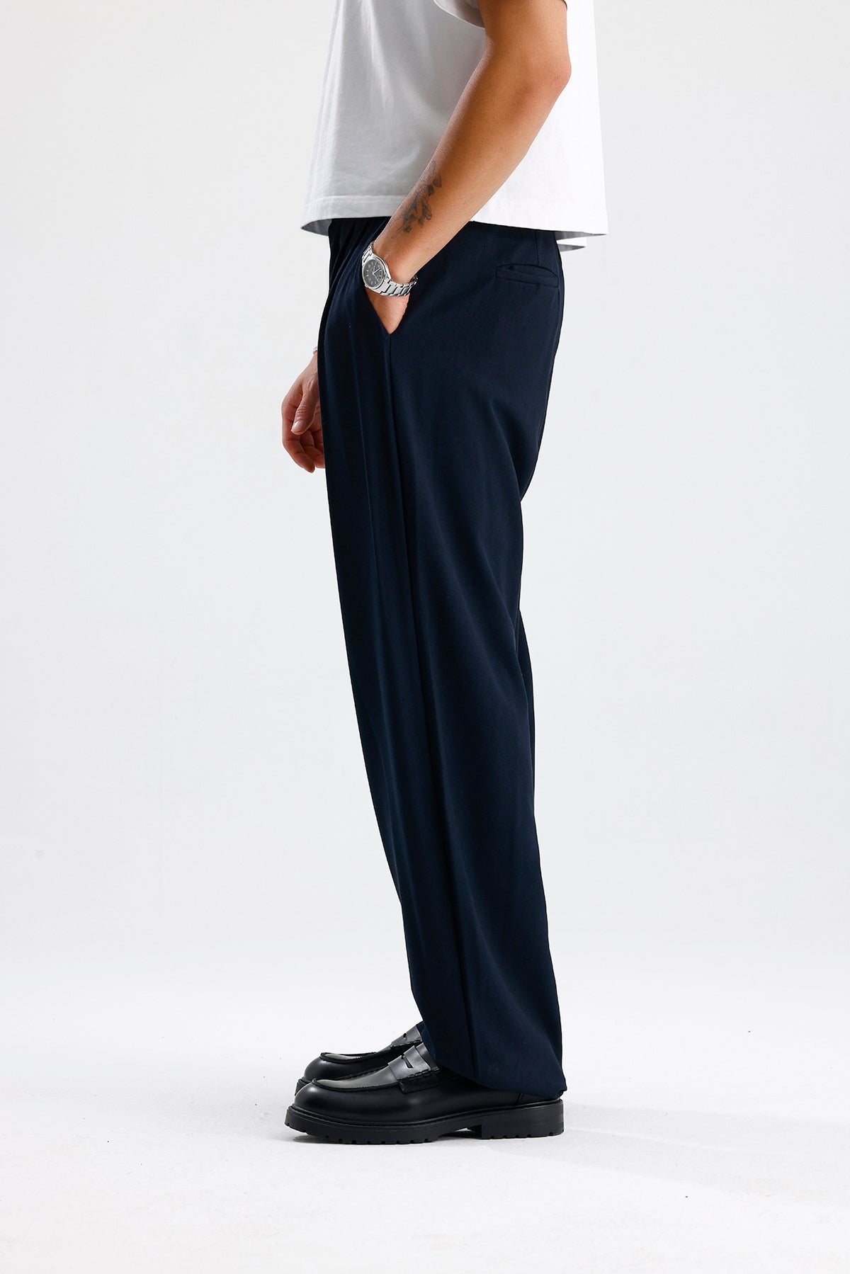 Baggy Fit Pileli Kumaş Pantolon