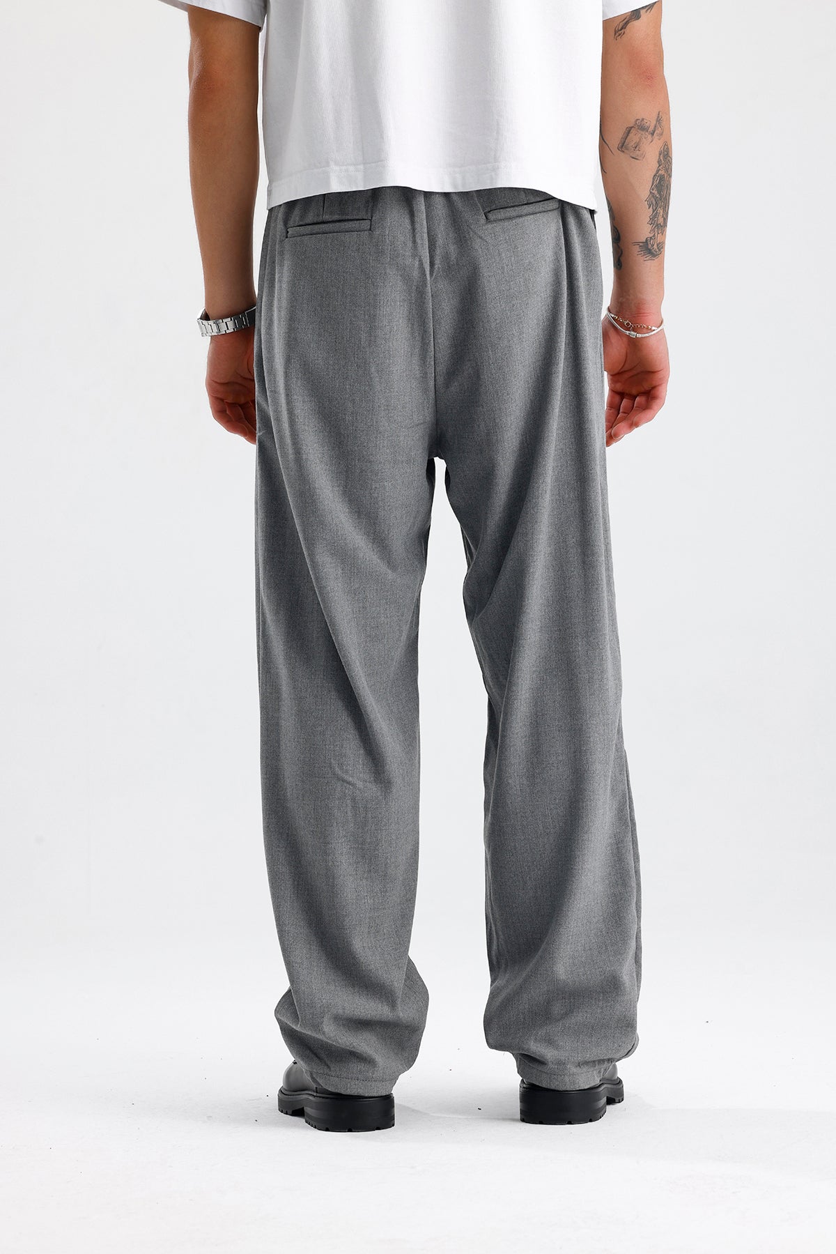 Baggy Fit Pileli Kumaş Pantolon