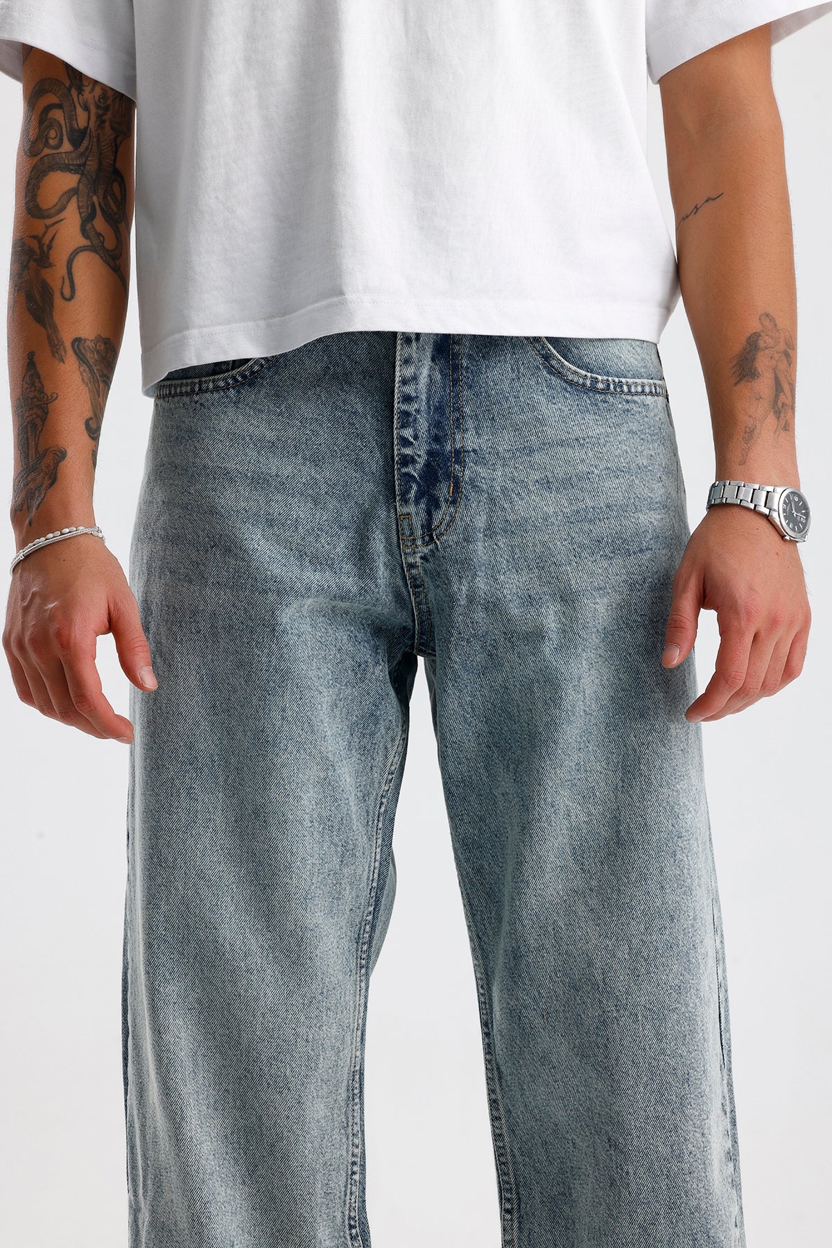 Relaxed Fit Kar Yıkama Kot Pantolon