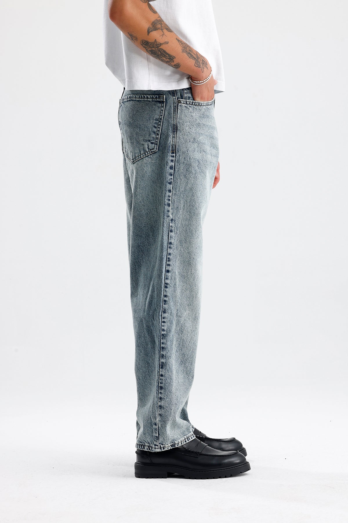 Relaxed Fit Kar Yıkama Kot Pantolon