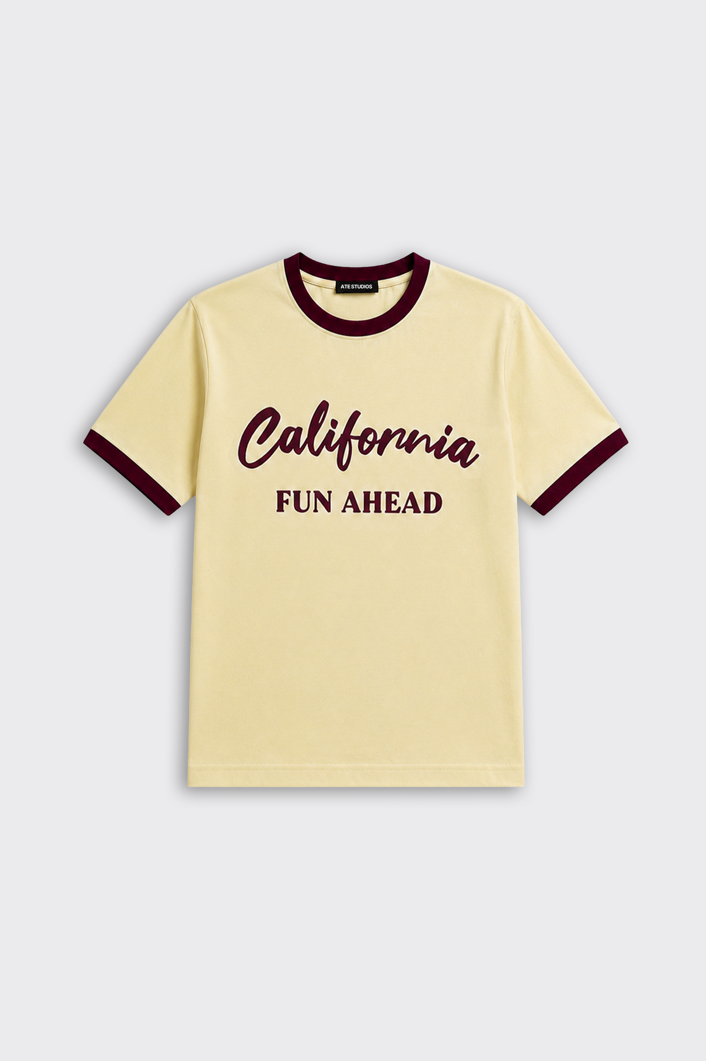 California Contrast Rib Oversize Tişört
