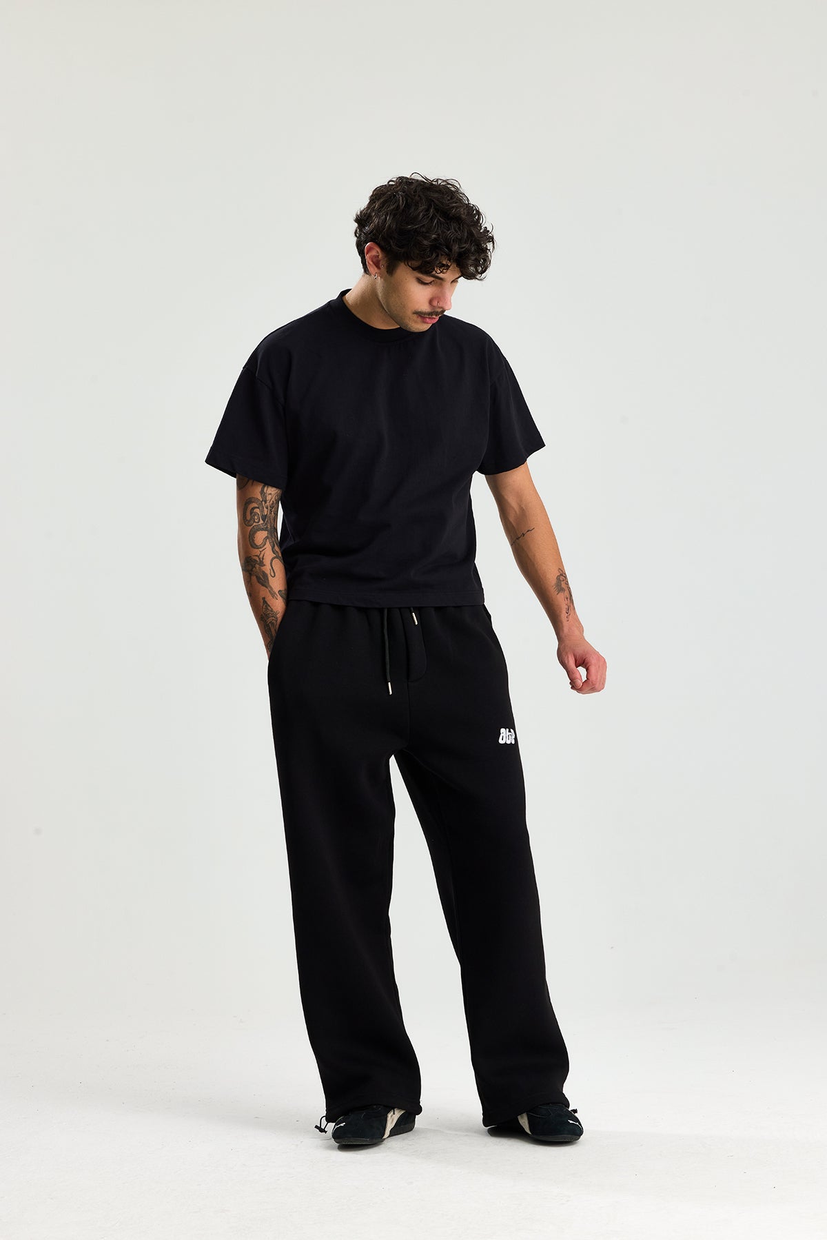 Kışlık Ayarlanabilir Paça ATE Nakış Premium Oversize Eşofman Altı