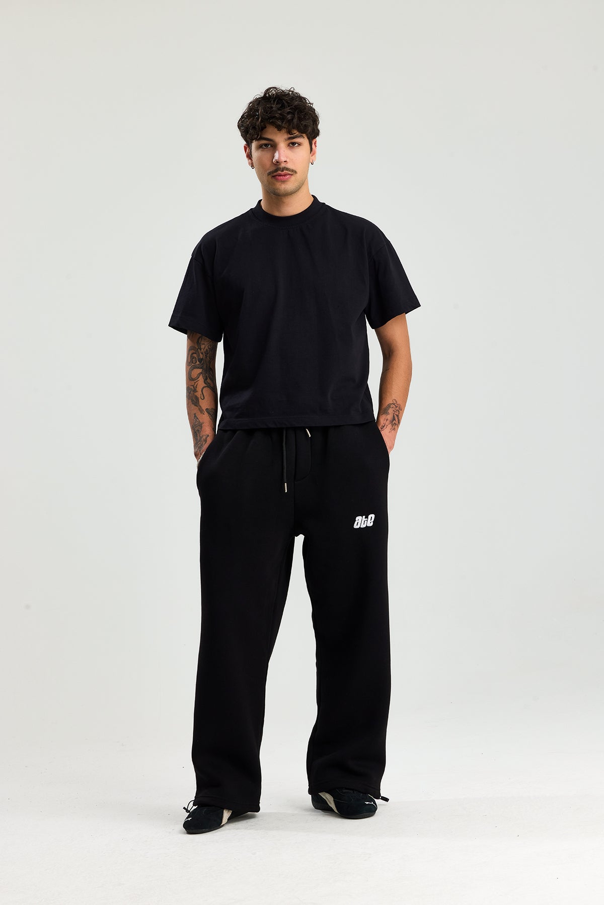 Kışlık Ayarlanabilir Paça ATE Nakış Premium Oversize Eşofman Altı