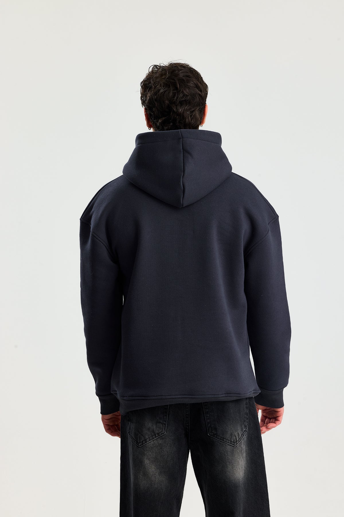 Basic Kapüşonlu Oversize Sweatshirt