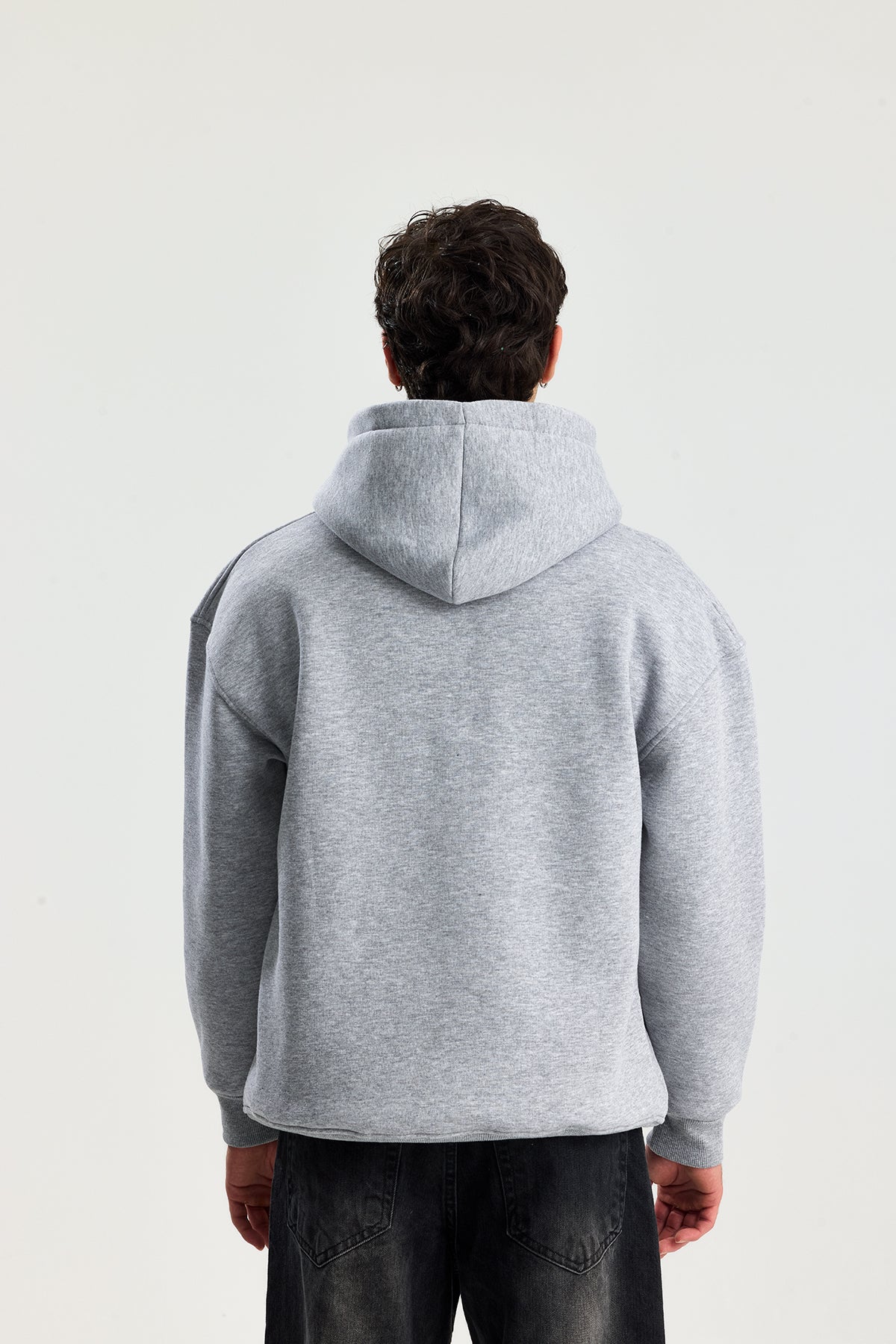 Basic Kapüşonlu Oversize Sweatshirt