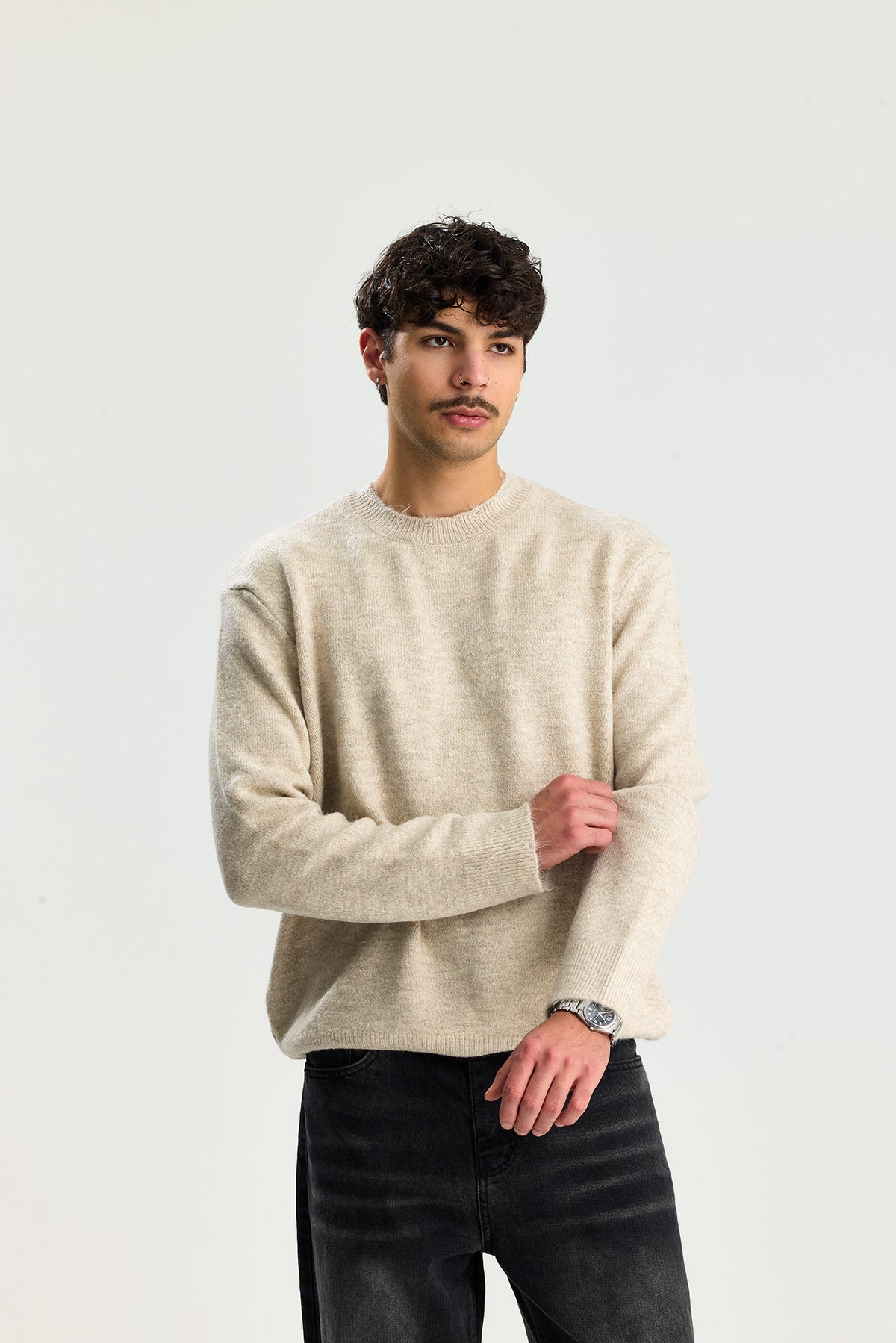 Kırçıllı Relaxed Fit Kazak