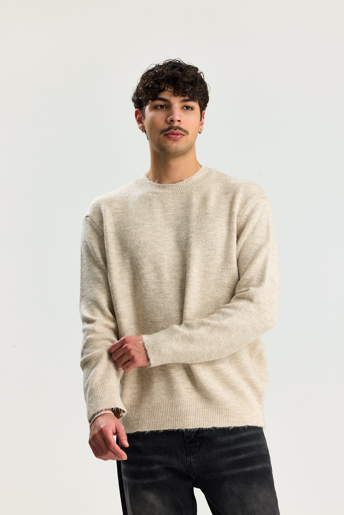 Kırçıllı Relaxed Fit Kazak