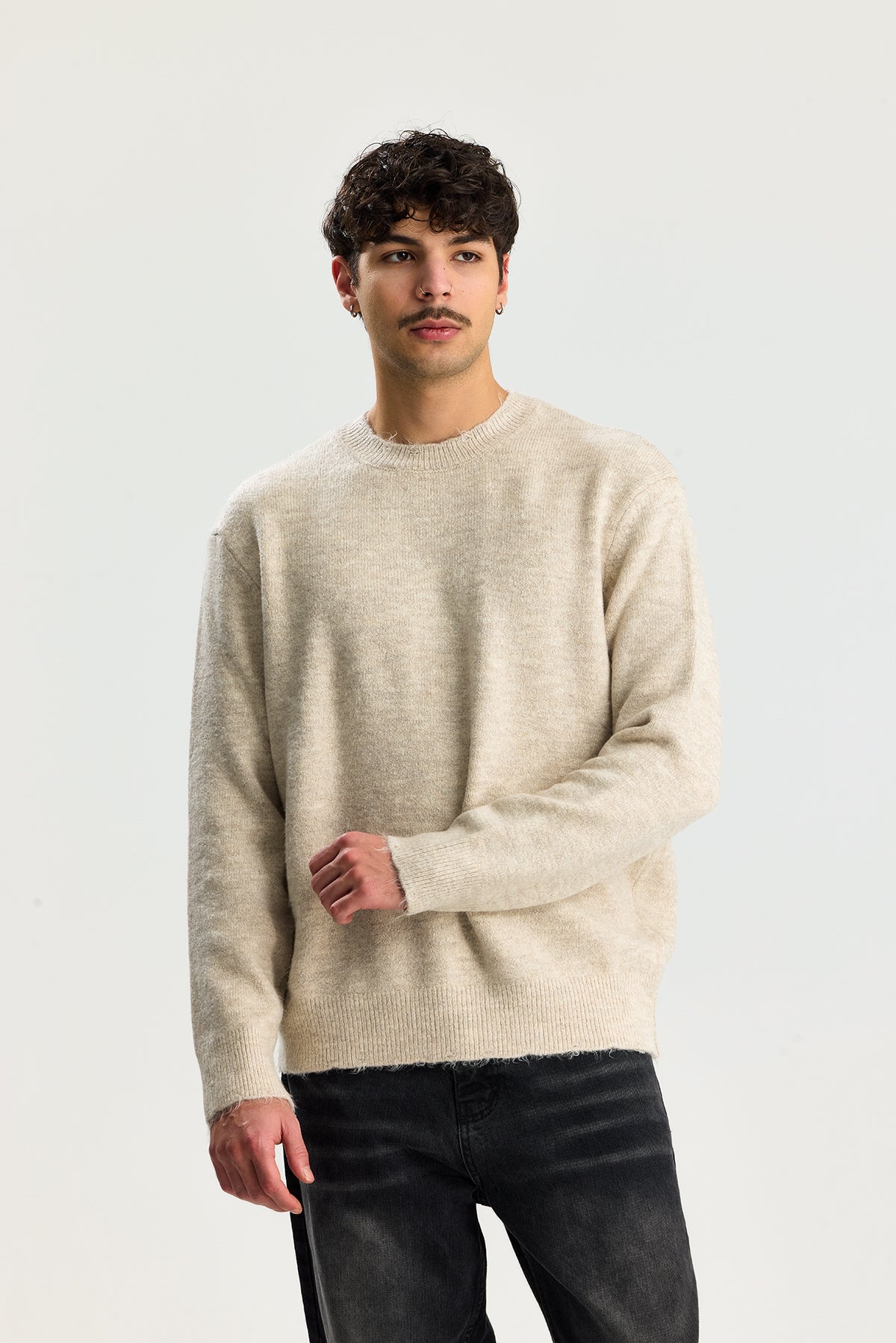 Kırçıllı Relaxed Fit Kazak