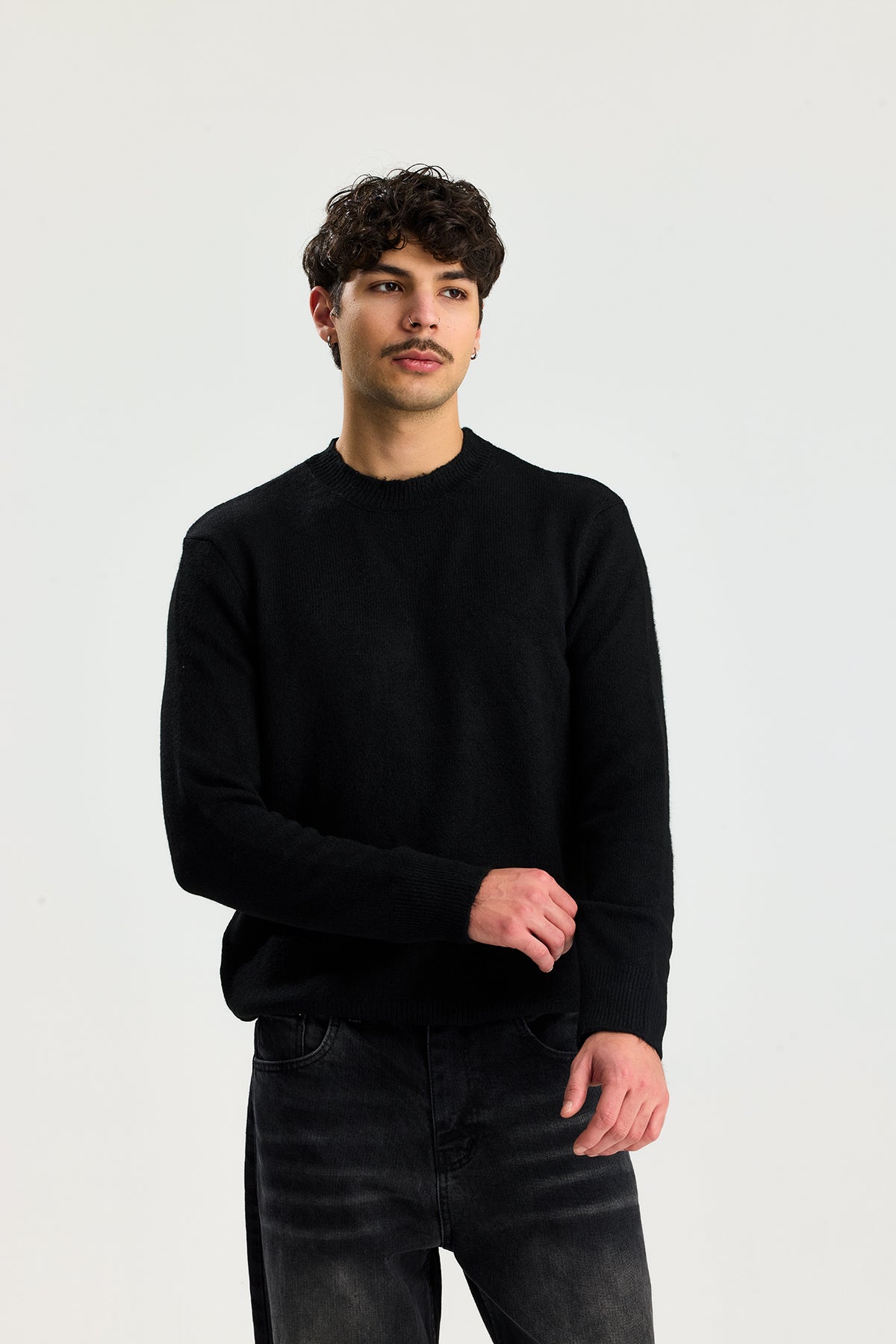 Kırçıllı Relaxed Fit Kazak