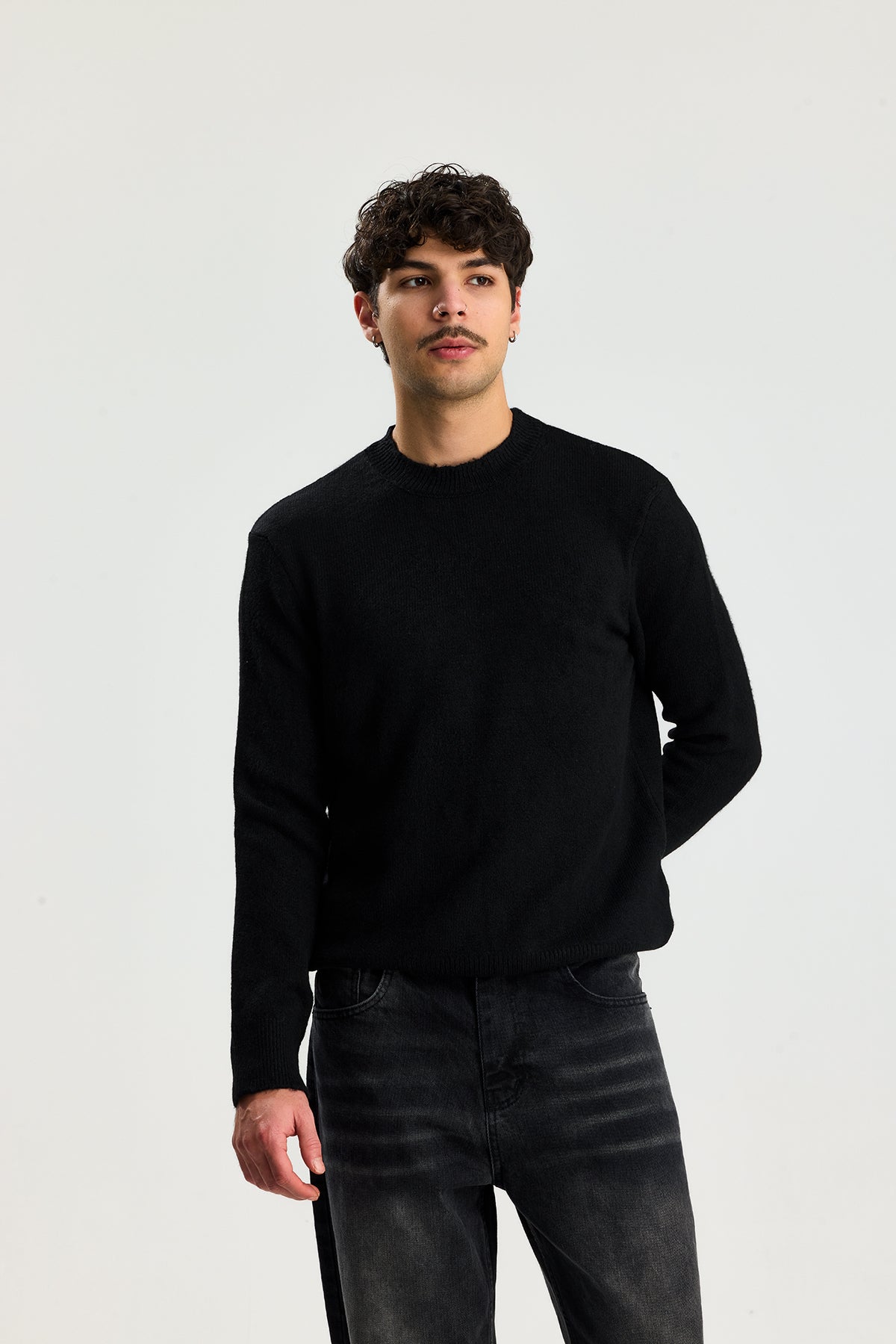 Kırçıllı Relaxed Fit Kazak